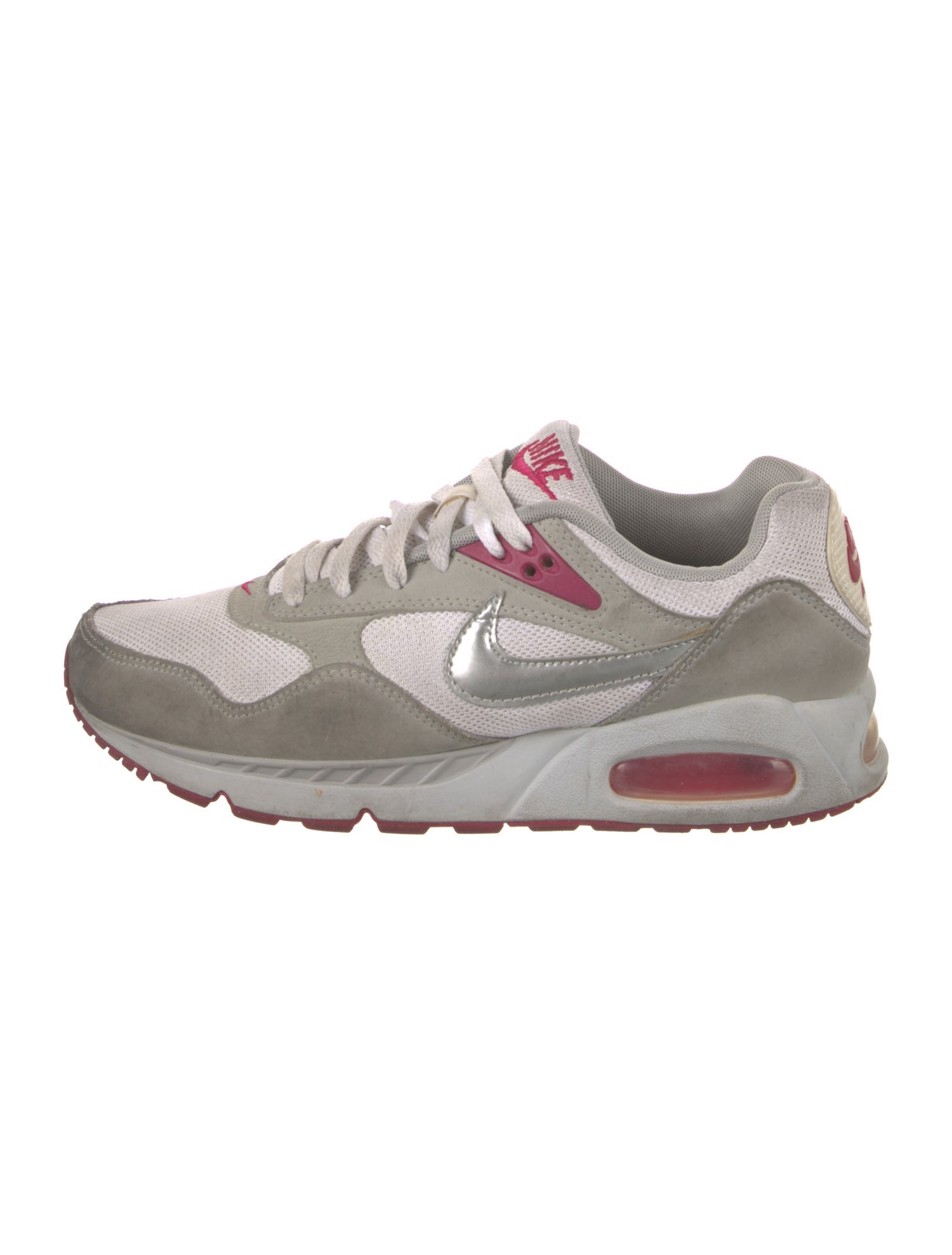 Nike Air Max Correlate Strata Grey Sport Fuchsia Athletic Sneakers