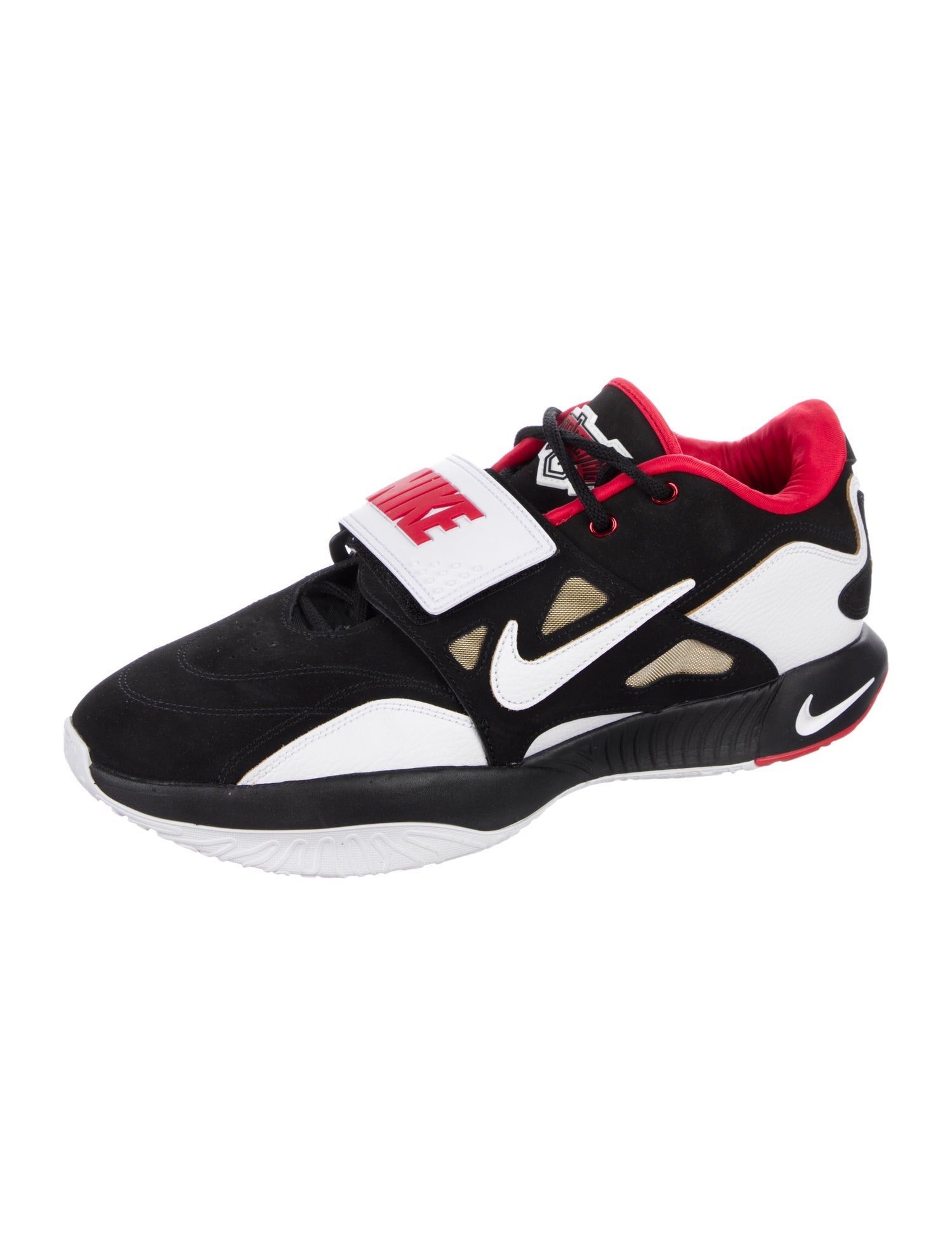 Nike Leather Colorblock Pattern Athletic Sneakers