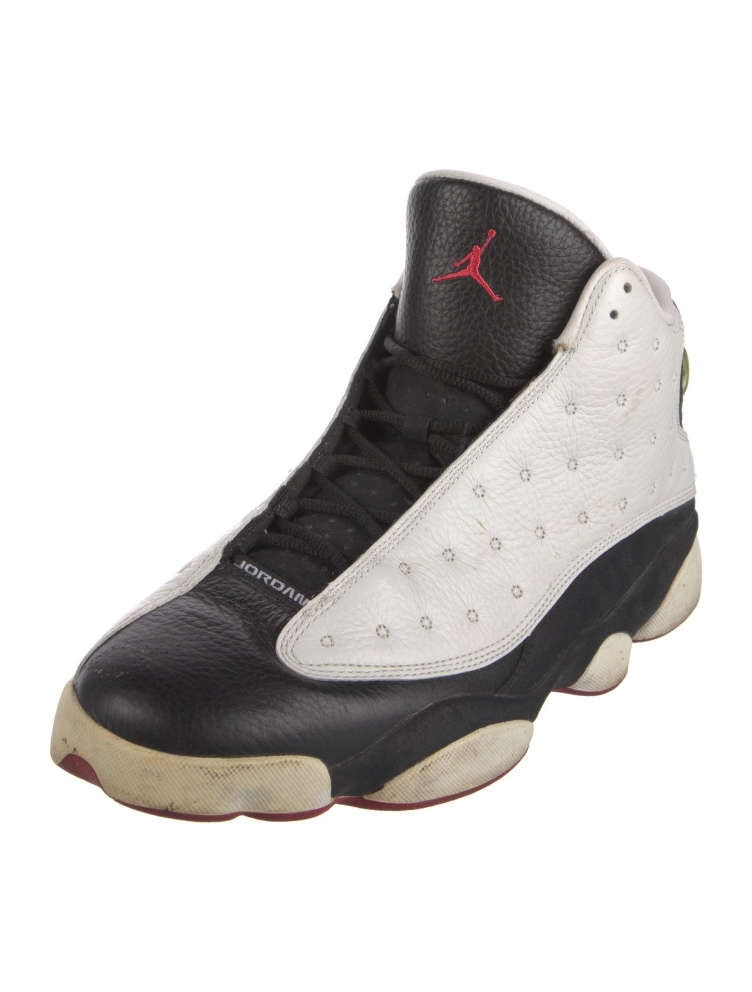 Jordan Leather Colorblock Pattern Sneakers