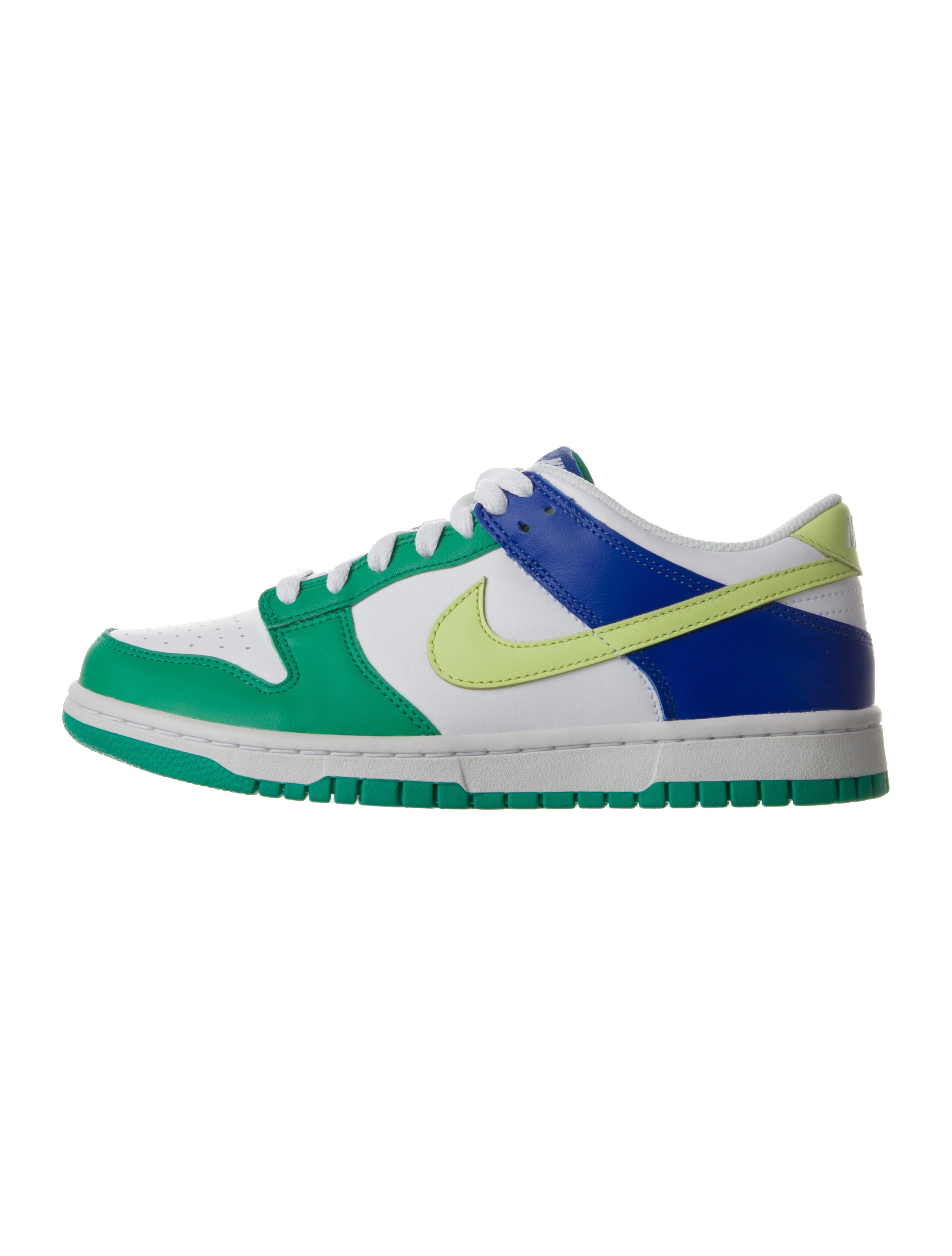 Nike Leather Colorblock Pattern Athletic Sneakers