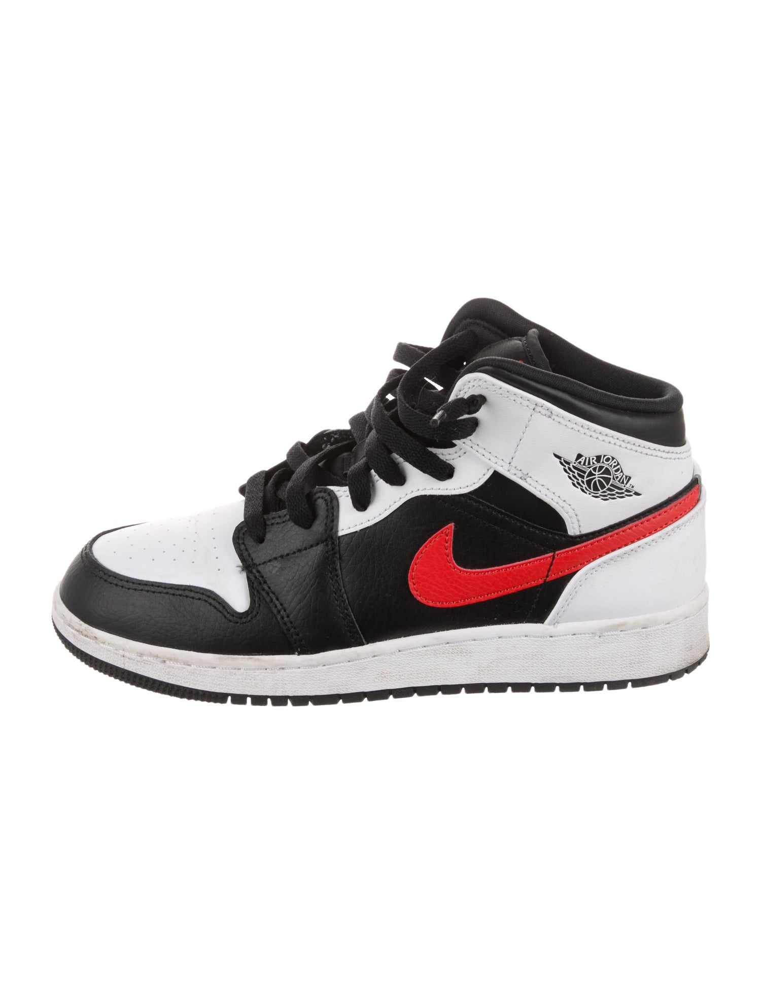 Jordan Leather Colorblock Pattern Sneakers