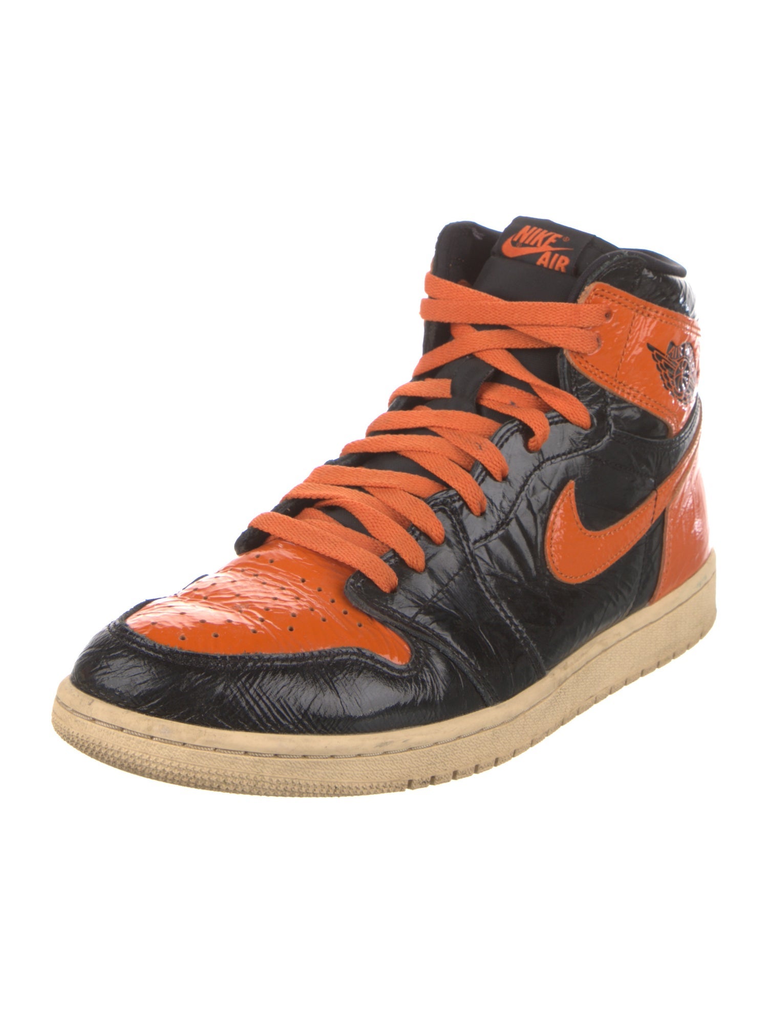 Nike Leather Colorblock Pattern Sneakers