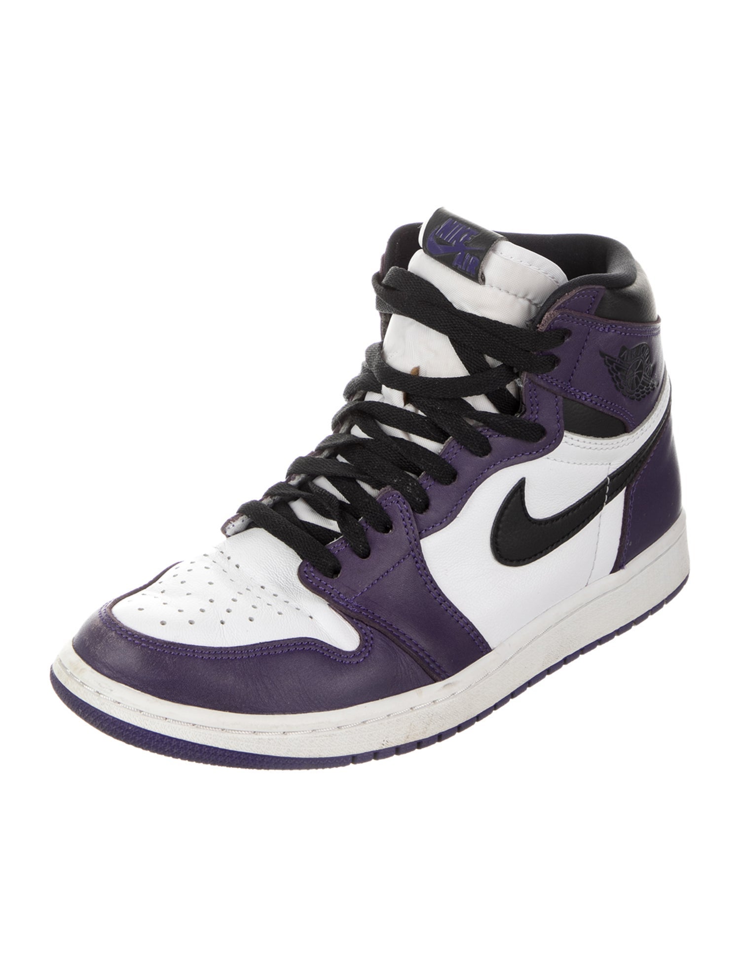 Jordan 1 Retro High Court Purple White Sneakers