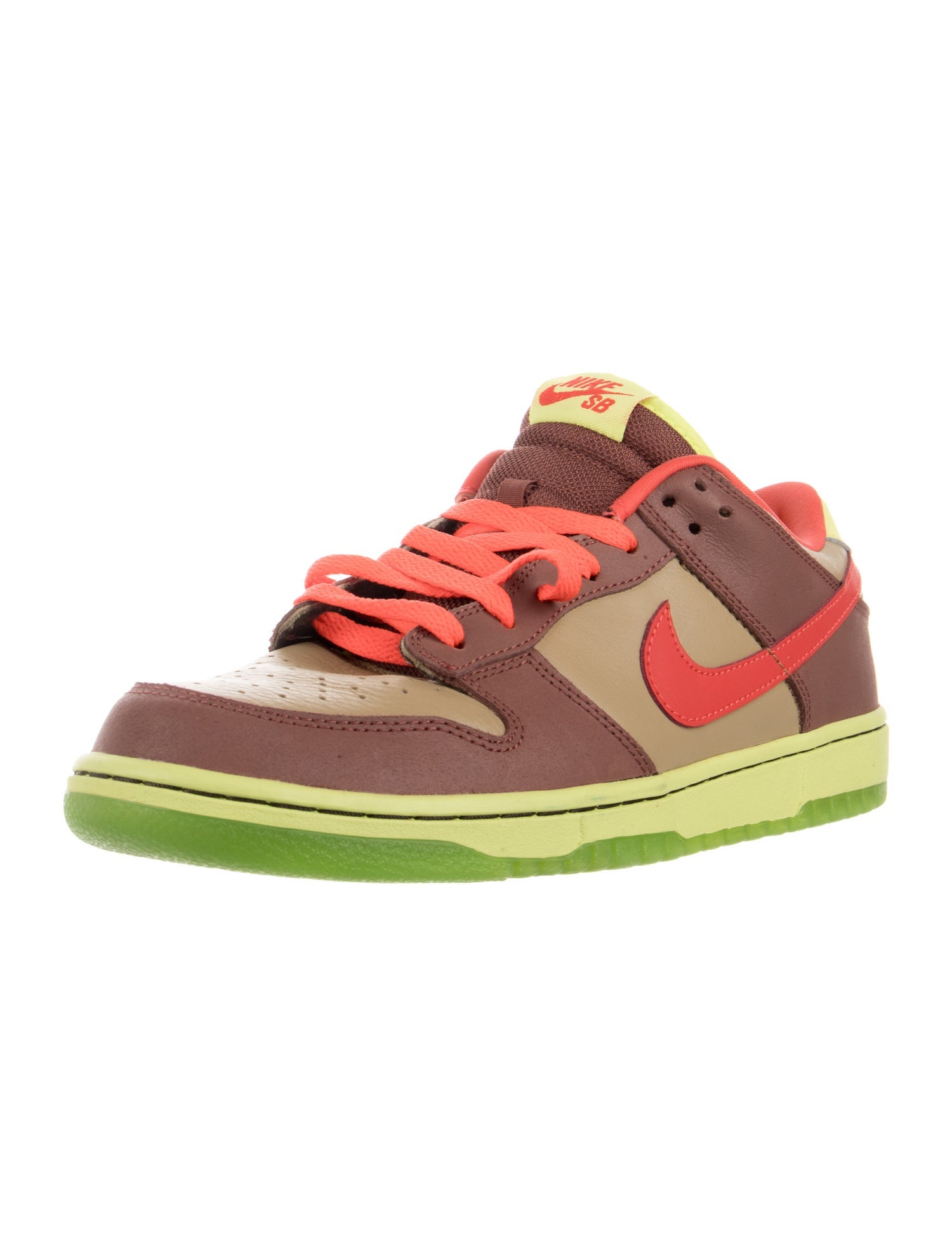 Nike SB Leather Colorblock Pattern Sneakers