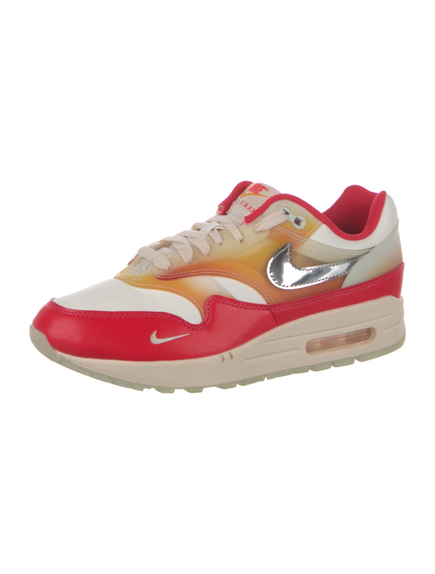 Nike Leather Colorblock Pattern Athletic Sneakers