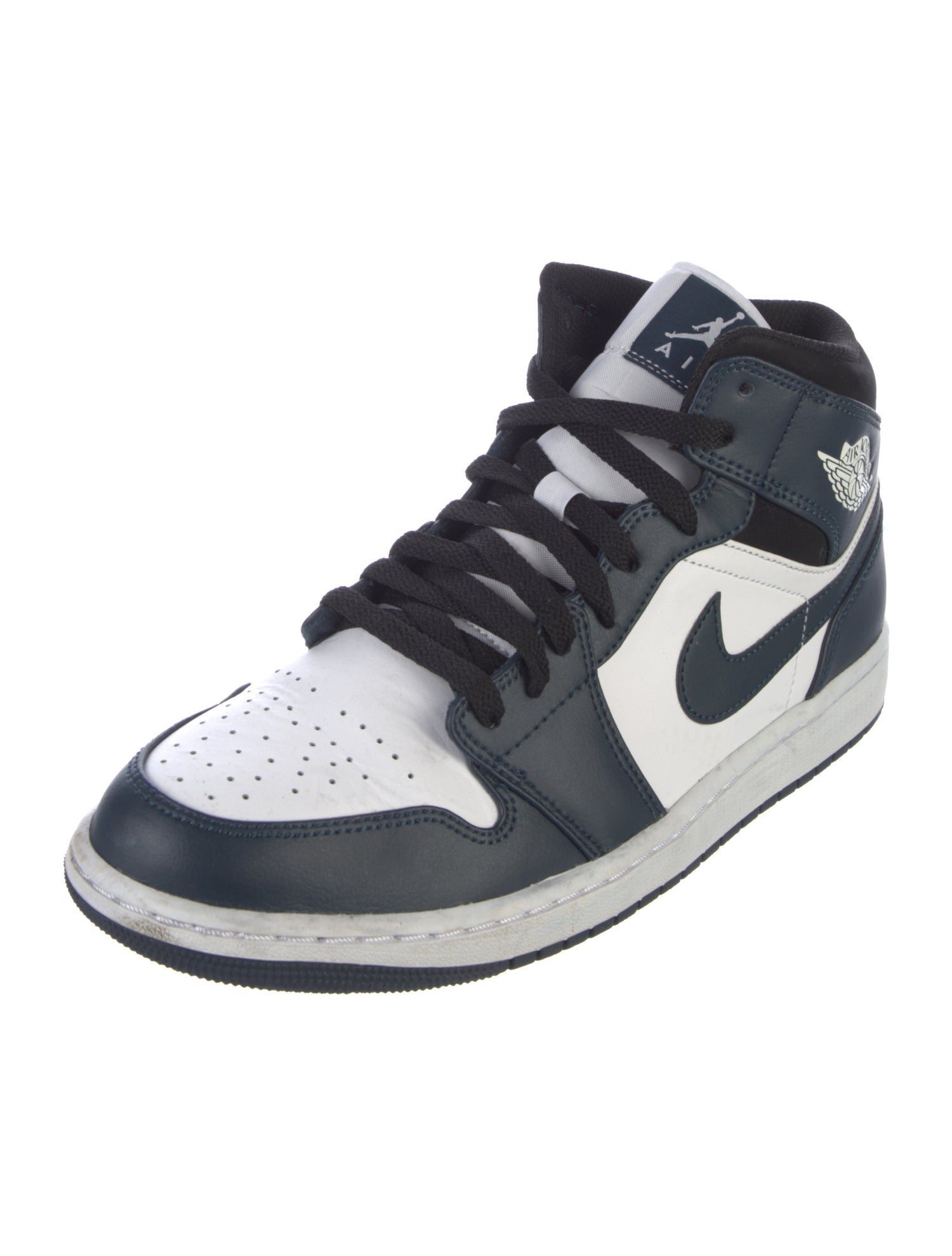 Nike Leather Colorblock Pattern Sneakers