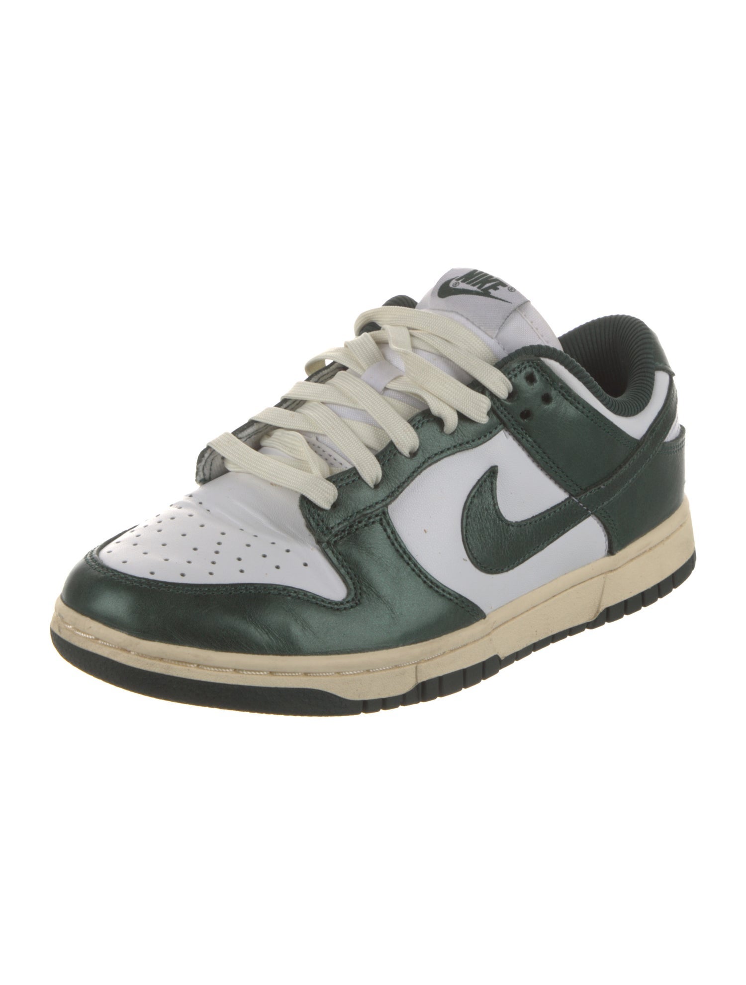 Nike Leather Colorblock Pattern Athletic Sneakers