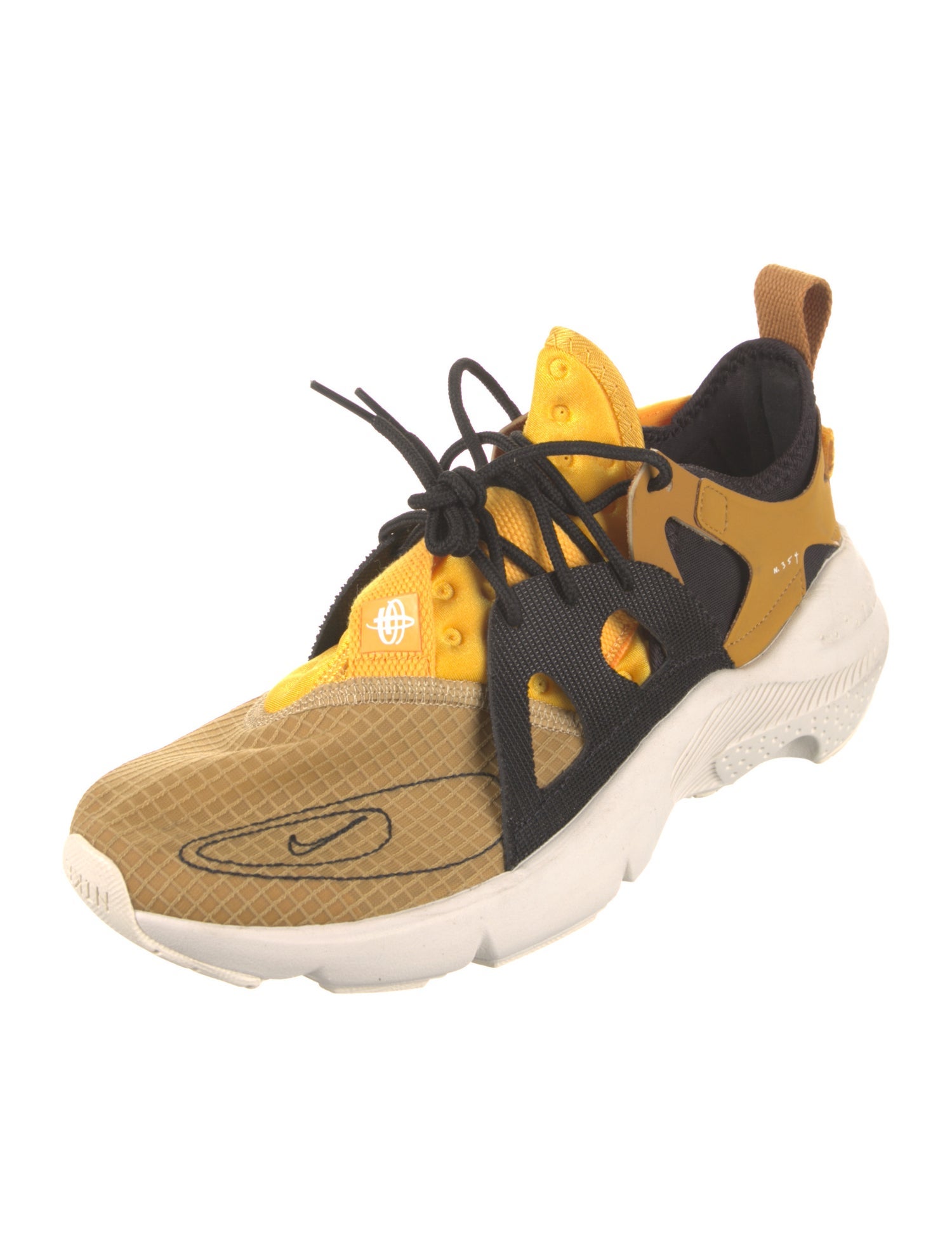 Nike Leather Colorblock Pattern Chunky Sneakers