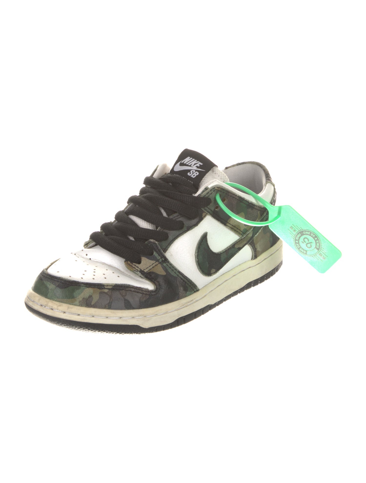 Nike Leather Camouflage Print Athletic Sneakers