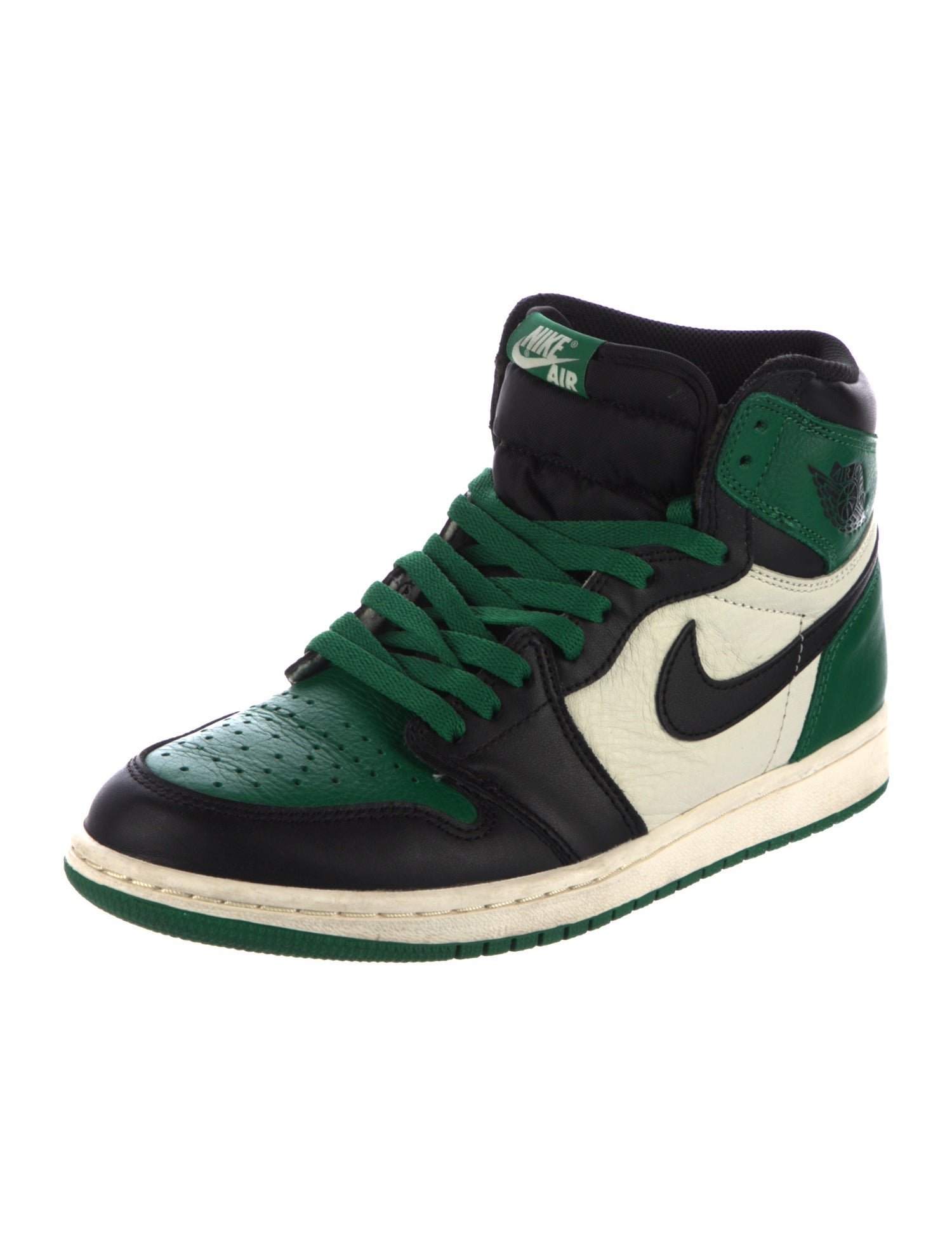 Jordan Leather Colorblock Pattern Athletic Sneakers