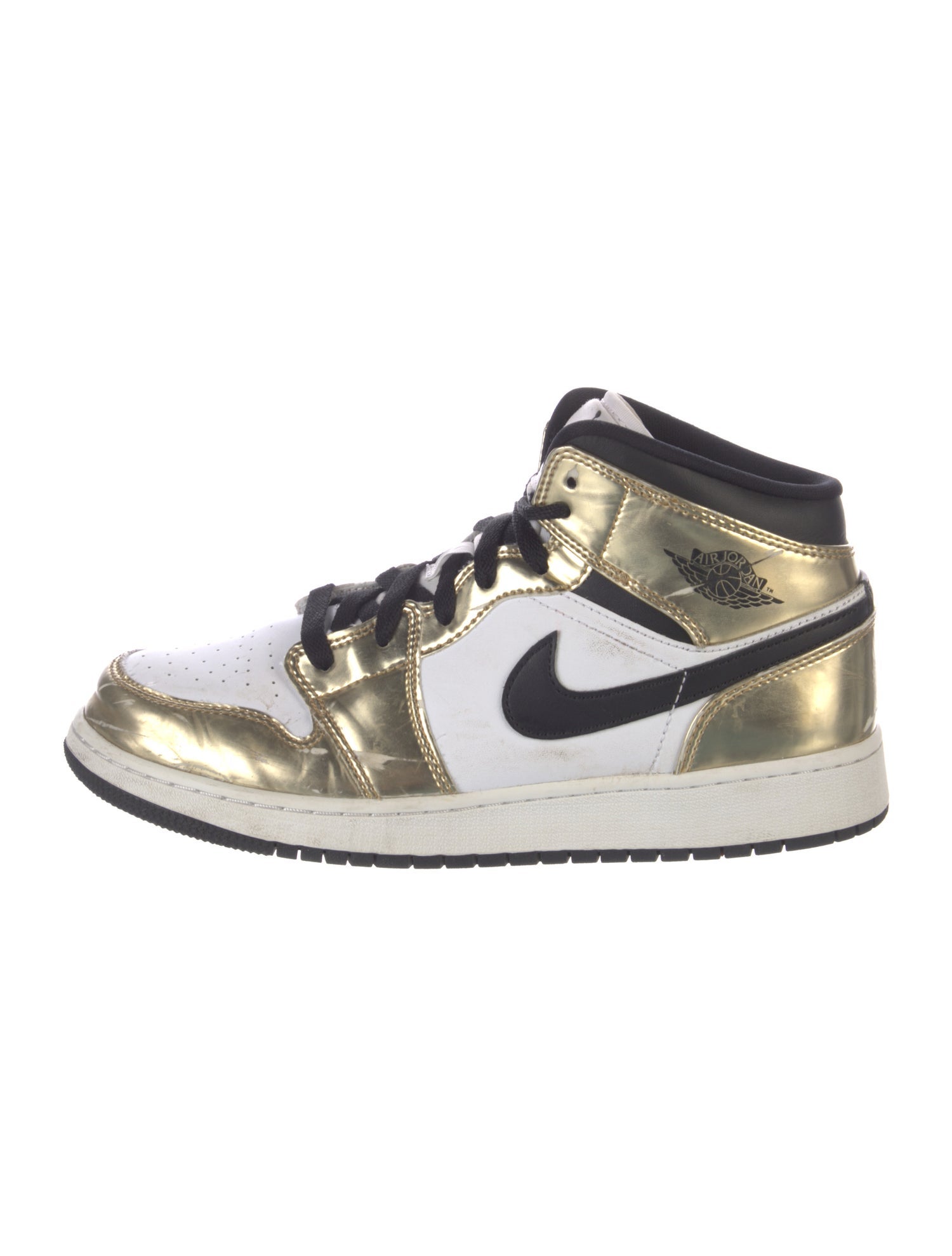 Jordan Leather Colorblock Pattern Athletic Sneakers