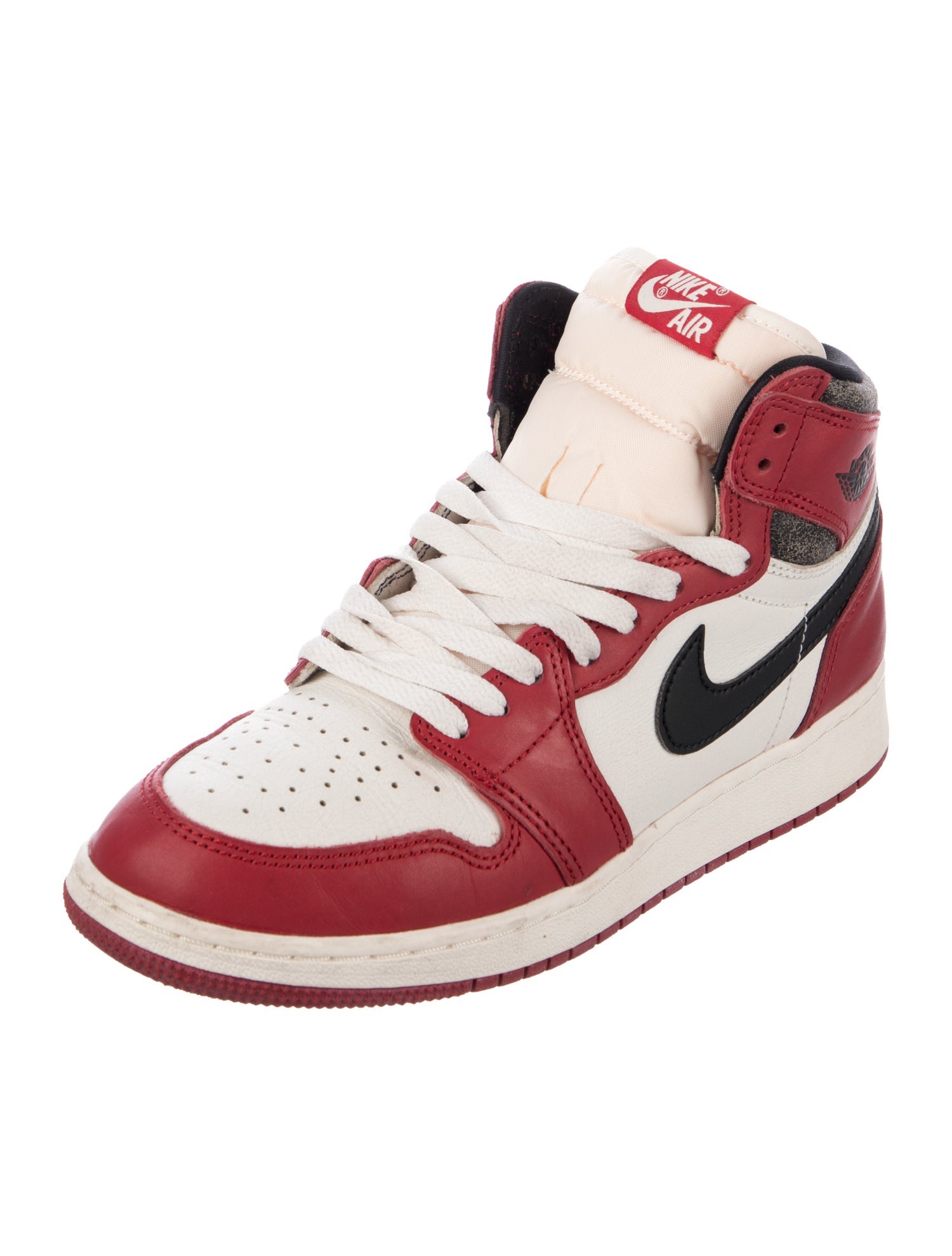 Jordan Leather Colorblock Pattern Sneakers