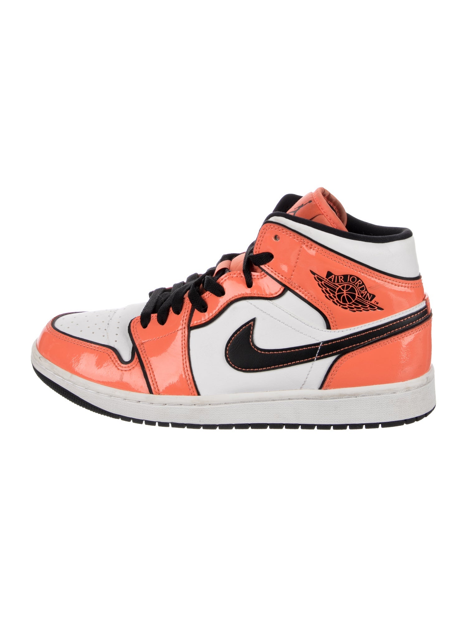 Jordan Patent Leather Colorblock Pattern Sneakers
