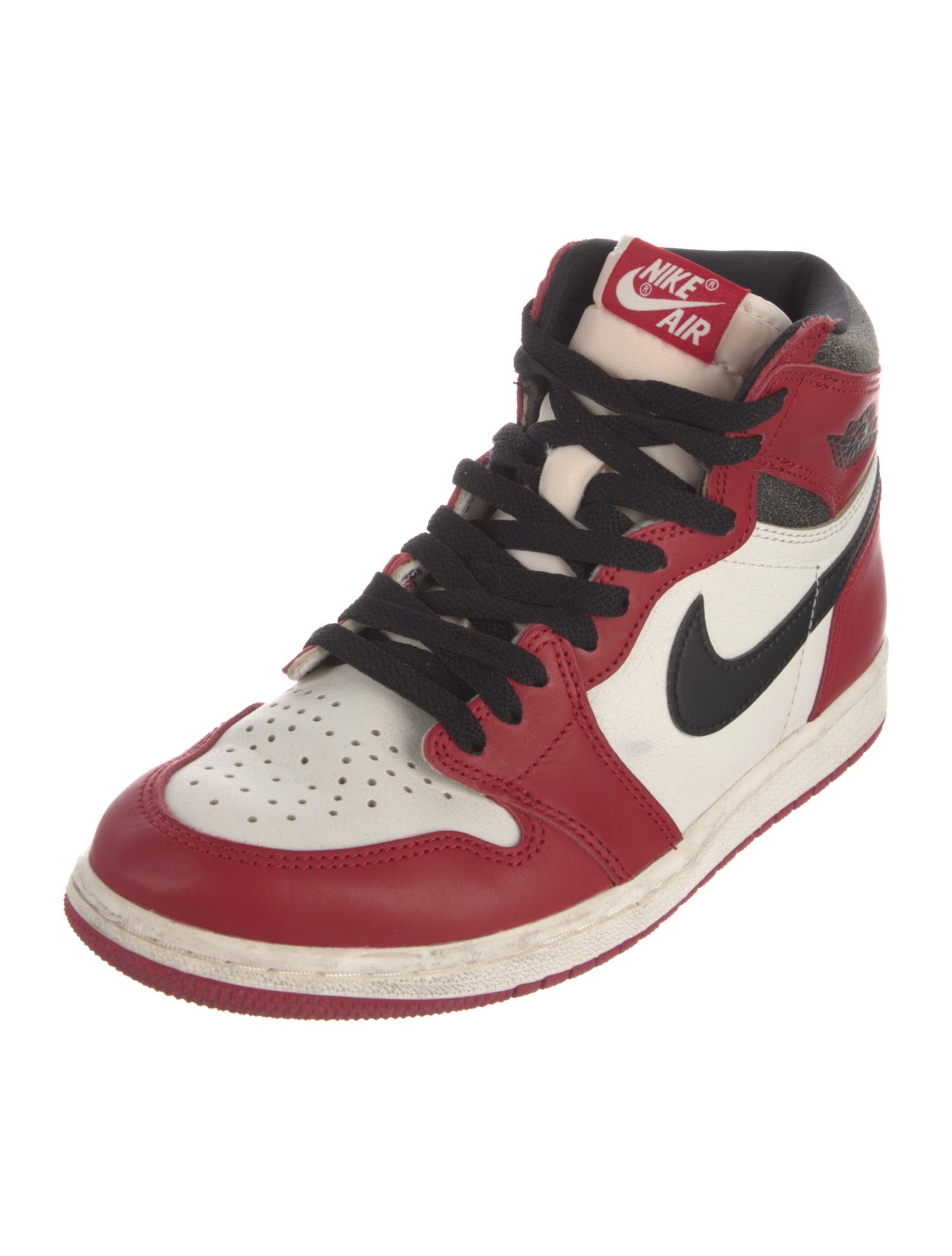 Jordan Leather Colorblock Pattern Sneakers