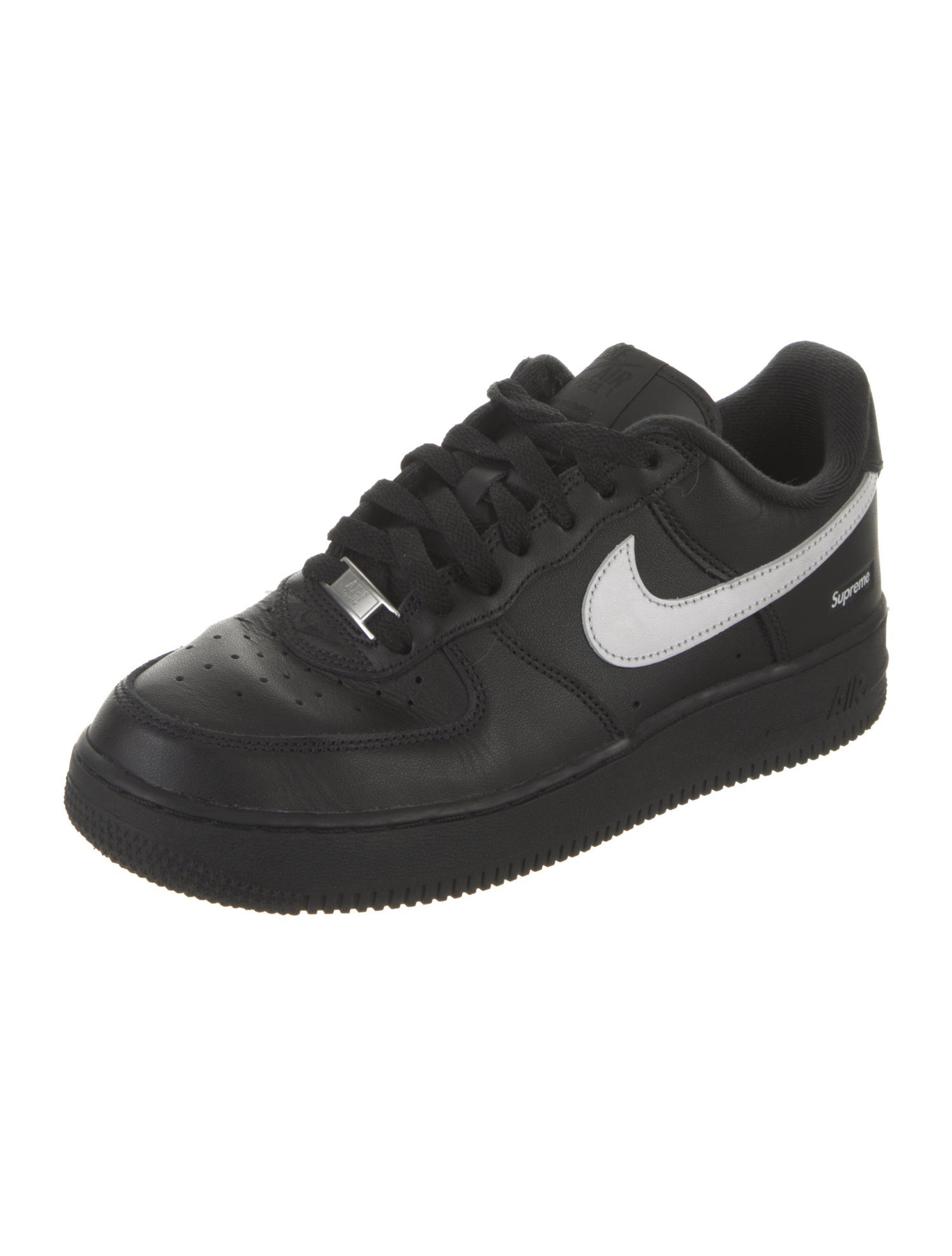 Supreme x Nike Air Force 1 Low Supreme Black White Sneakers