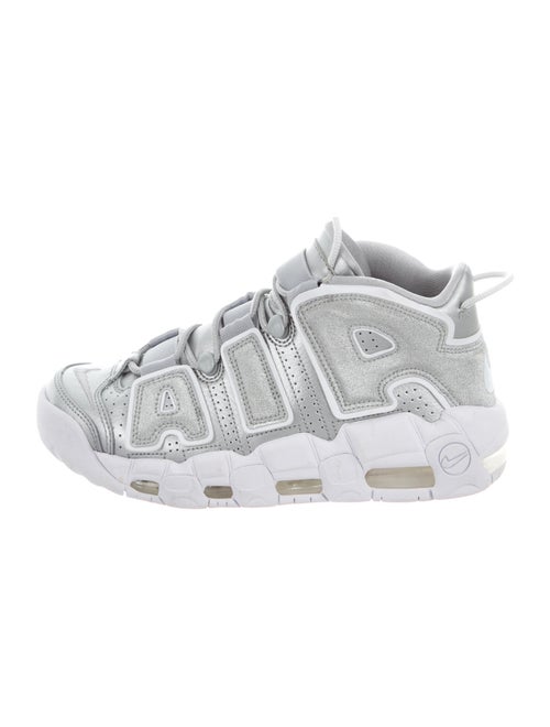 Nike Air More Uptempo Athletic Sneakers Silver