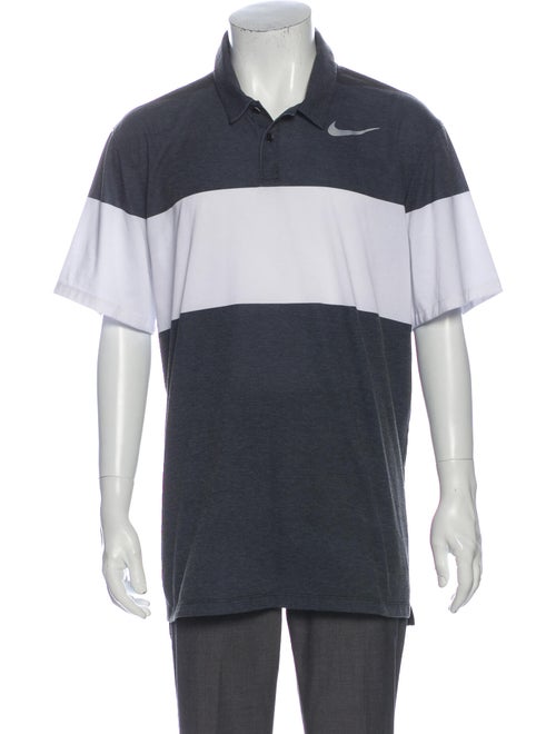 Nike Golf Striped Polo Shirt Grey