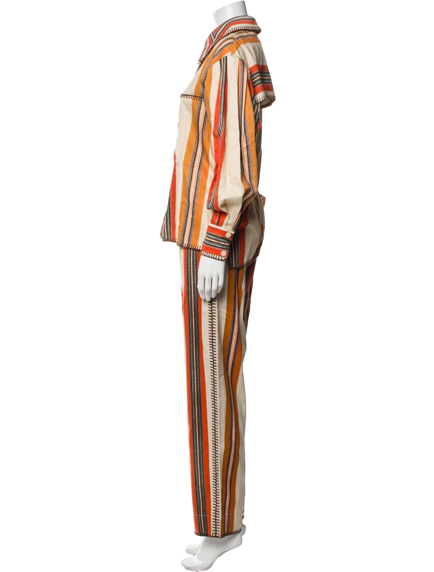 Antipodium Linen Striped Pant Set