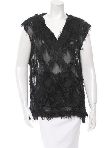 Baja East Moroccan Fringe Top w/ Tags