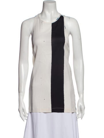Baja East Tops Wool Colorblock Pattern Top US 00 | XXS