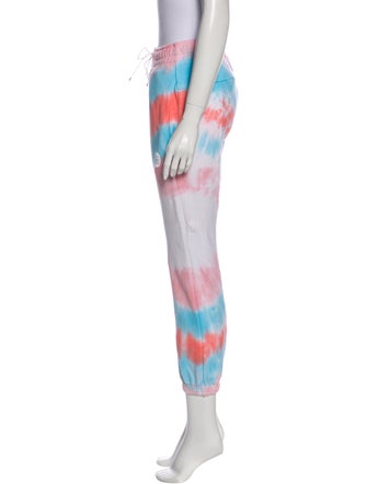 Baja East Tie-Dye Print Pleated Accents Sweatpants
