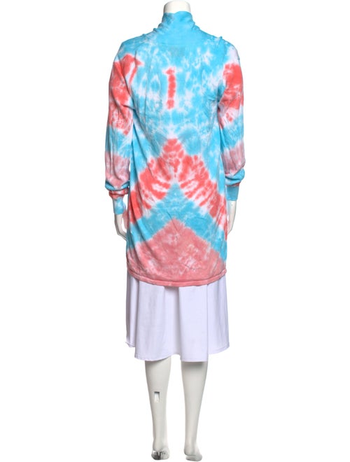 Baja East Tie-Dye Print Open Front Cardigan