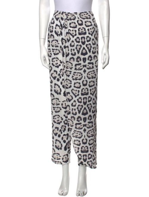 Baja East Animal Print Straight Leg Pants
