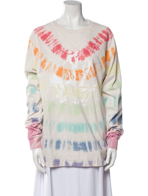 Baja East Tie-Dye Print Scoop Neck Tunic