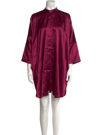 Baja East Mock Neck Mini Dress