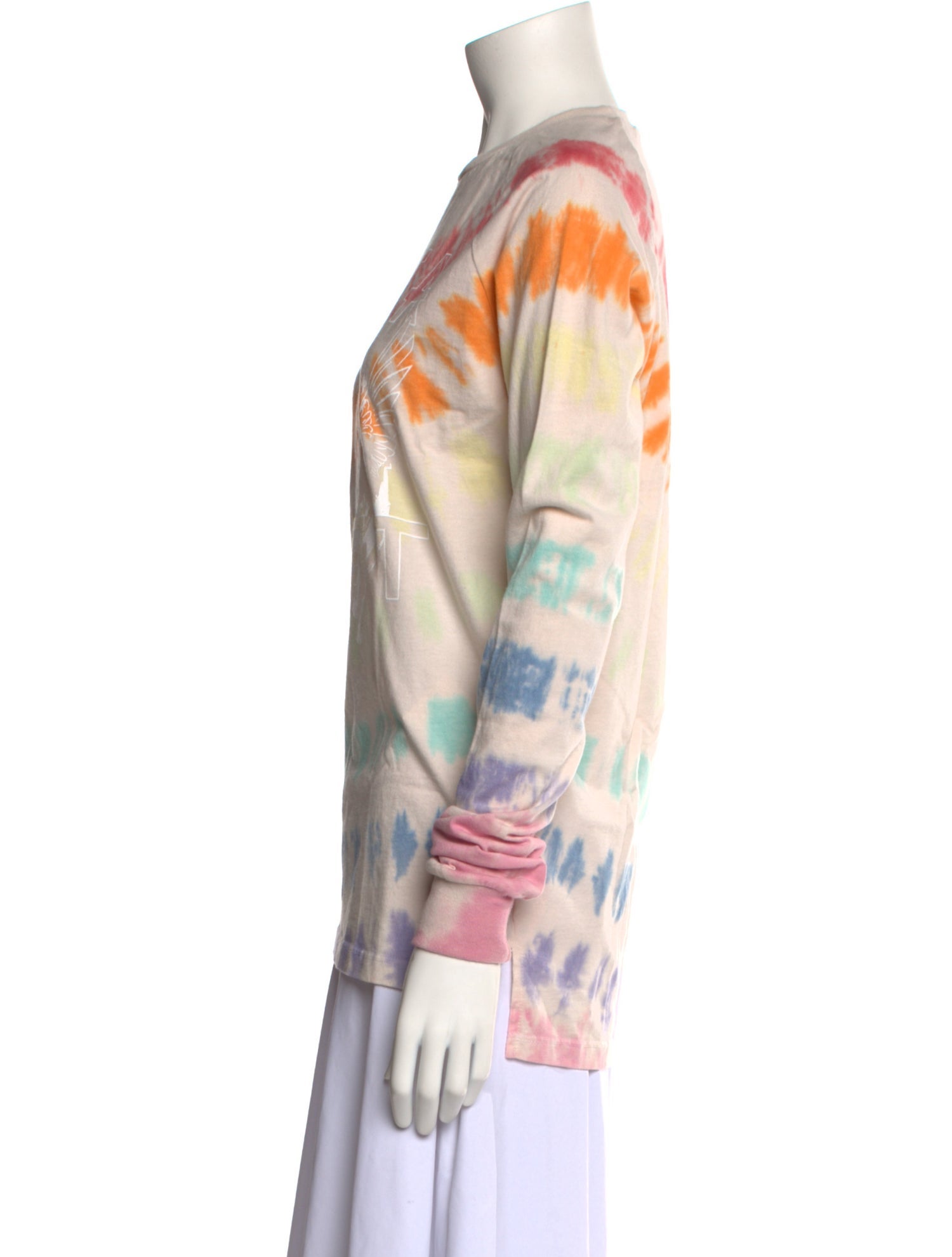 Baja East Tie-Dye Print Crew Neck Sweatshirt