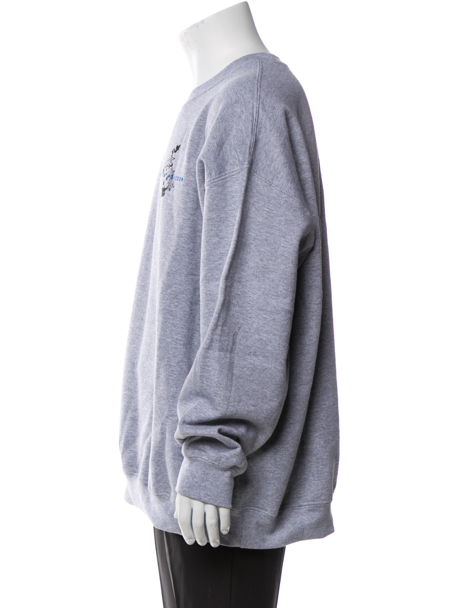 Baja East Crew Neck Long Sleeve Sweatshirt w/ Tags Grey Sweatshirts