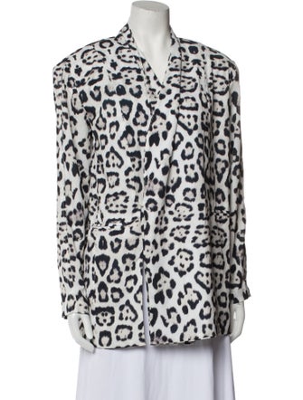 Baja East Animal Print Blazer