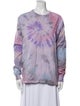 Baja East Tie-Dye Print Scoop Neck Sweatshirt