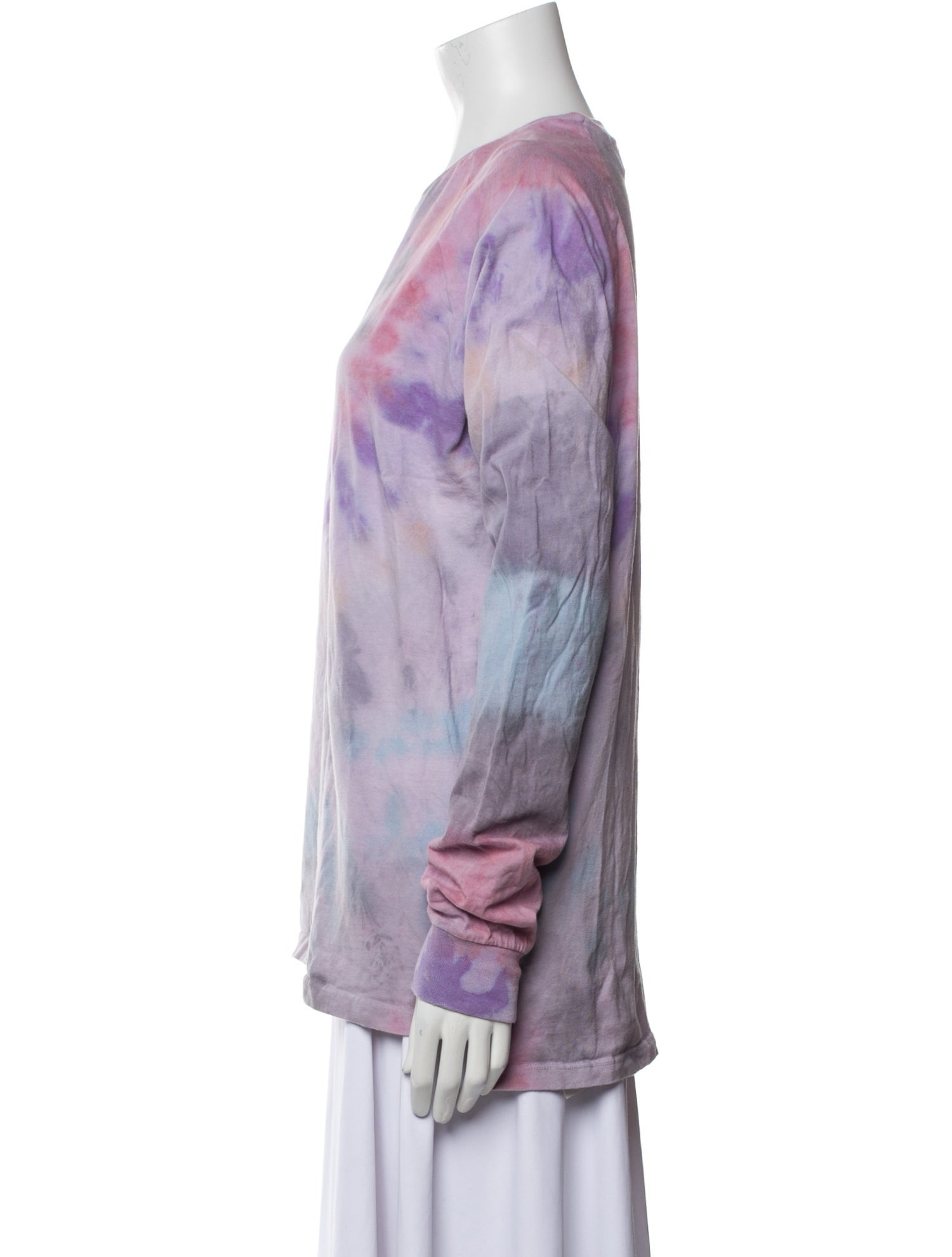 Baja East Tie-Dye Print Scoop Neck Sweatshirt