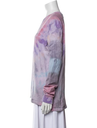 Baja East Tie-Dye Print Scoop Neck Sweatshirt