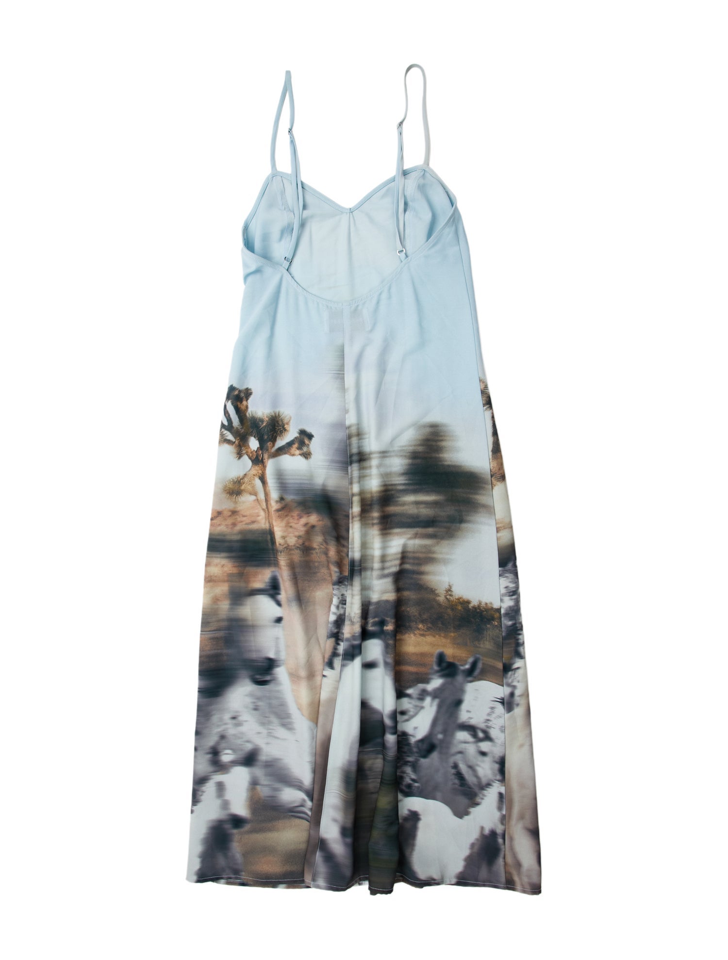 Baja East Tie-Dye Print Midi Length Dress