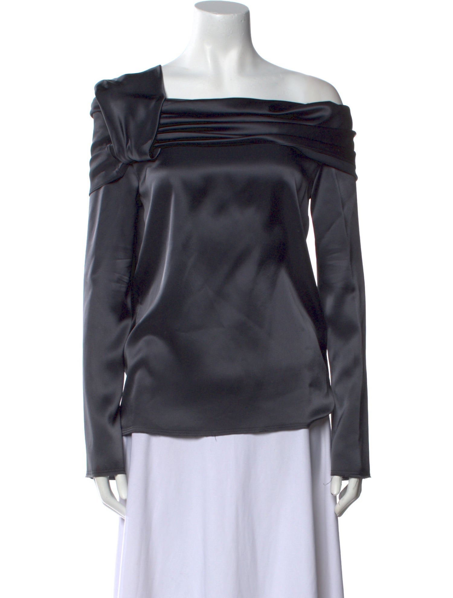 Baja East Off-The-Shoulder Long Sleeve Blouse