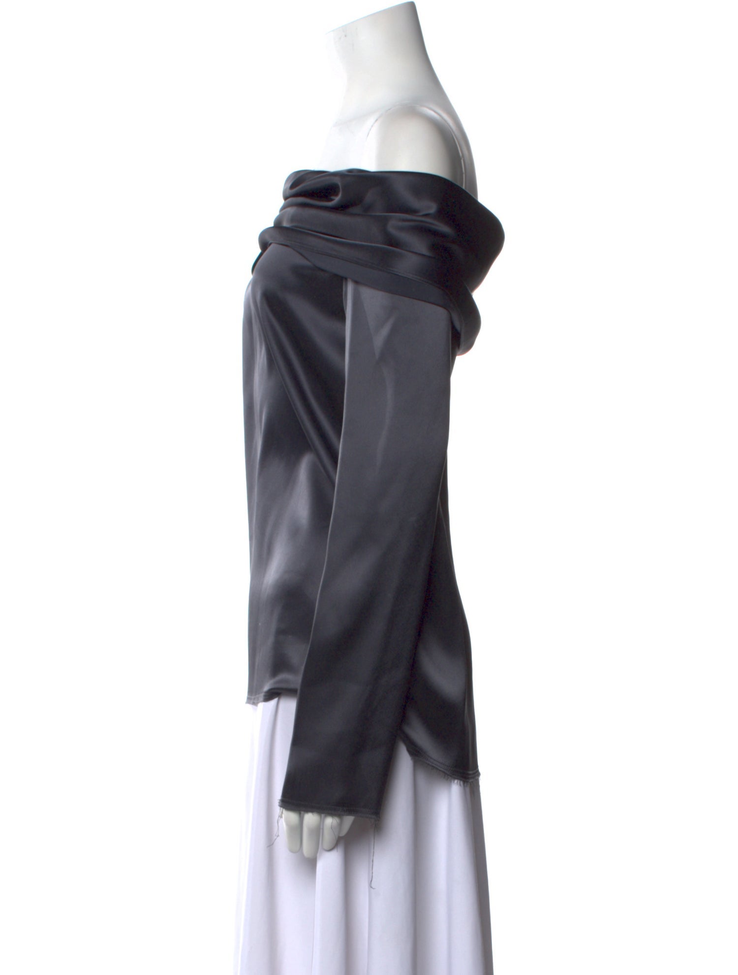 Baja East Off-The-Shoulder Long Sleeve Blouse