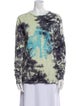 Baja East Tie-Dye Print Scoop Neck Sweatshirt