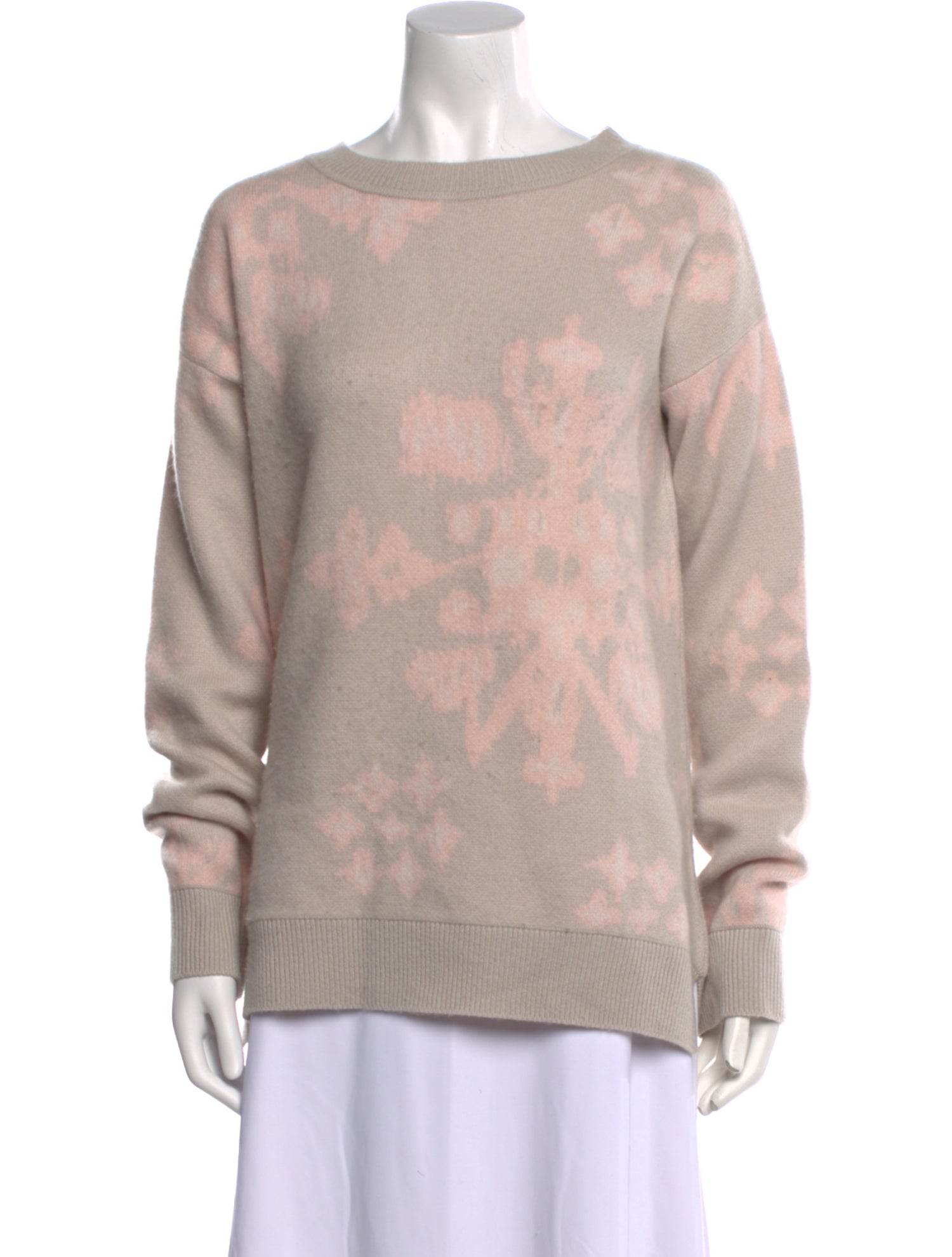 Baja East Cashmere Tie-Dye Print Sweater
