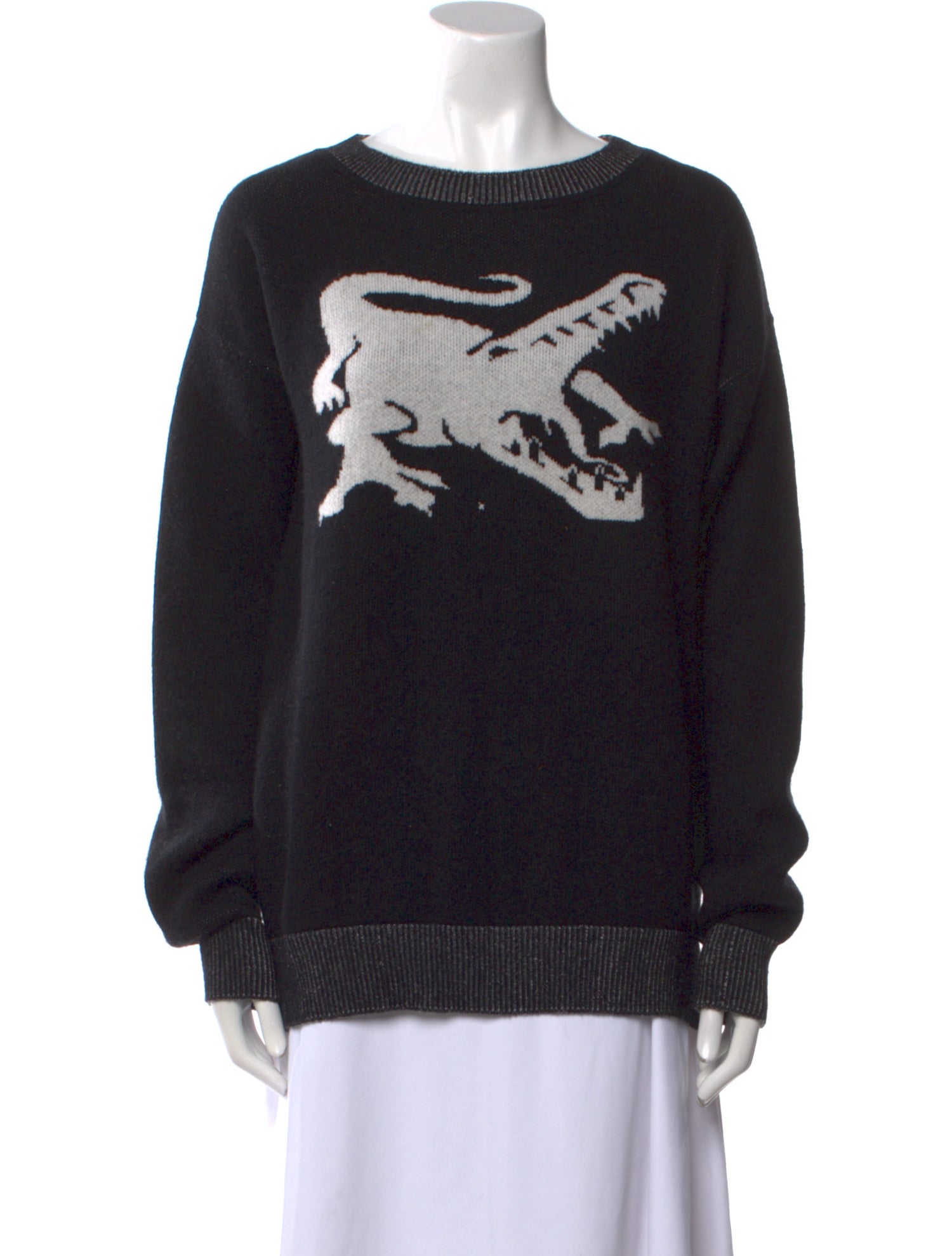 Baja East Cashmere Graphic Print Sweater