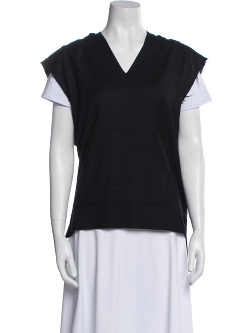 Baja East Wool V-Neck Top