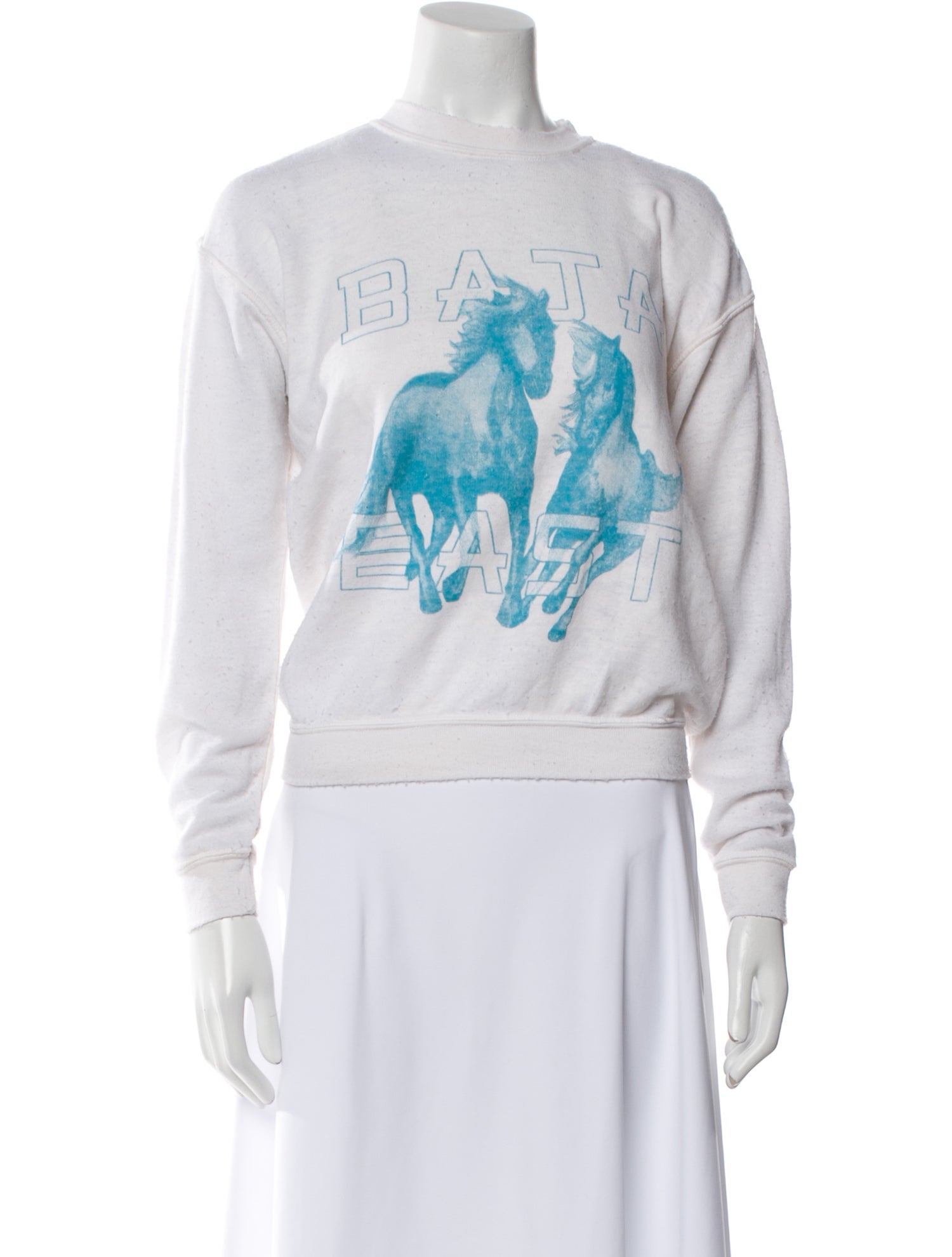 Baja East Graphic Print Crew Neck Sweatshirt