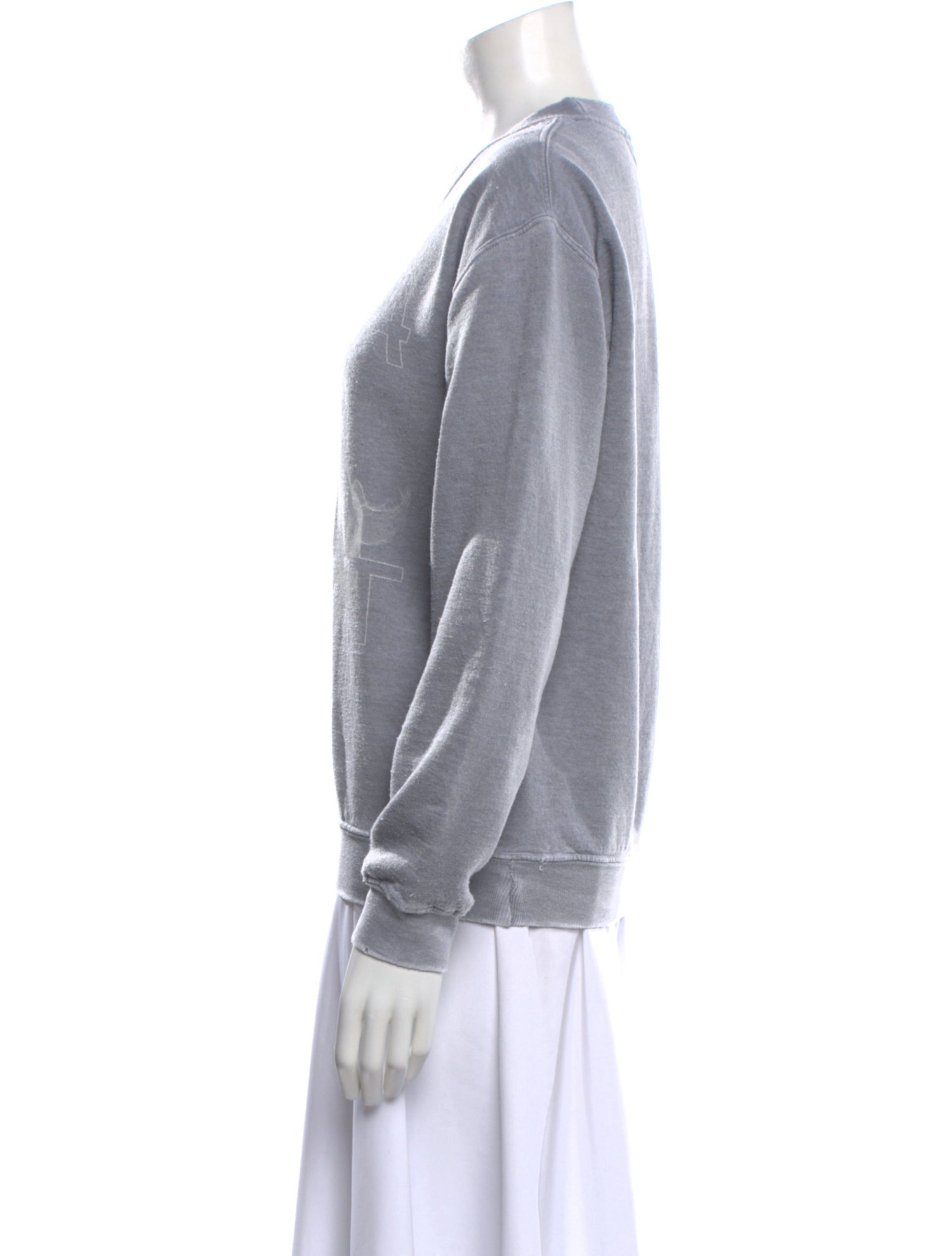 Baja East Graphic Print Crew Neck Sweatshirt