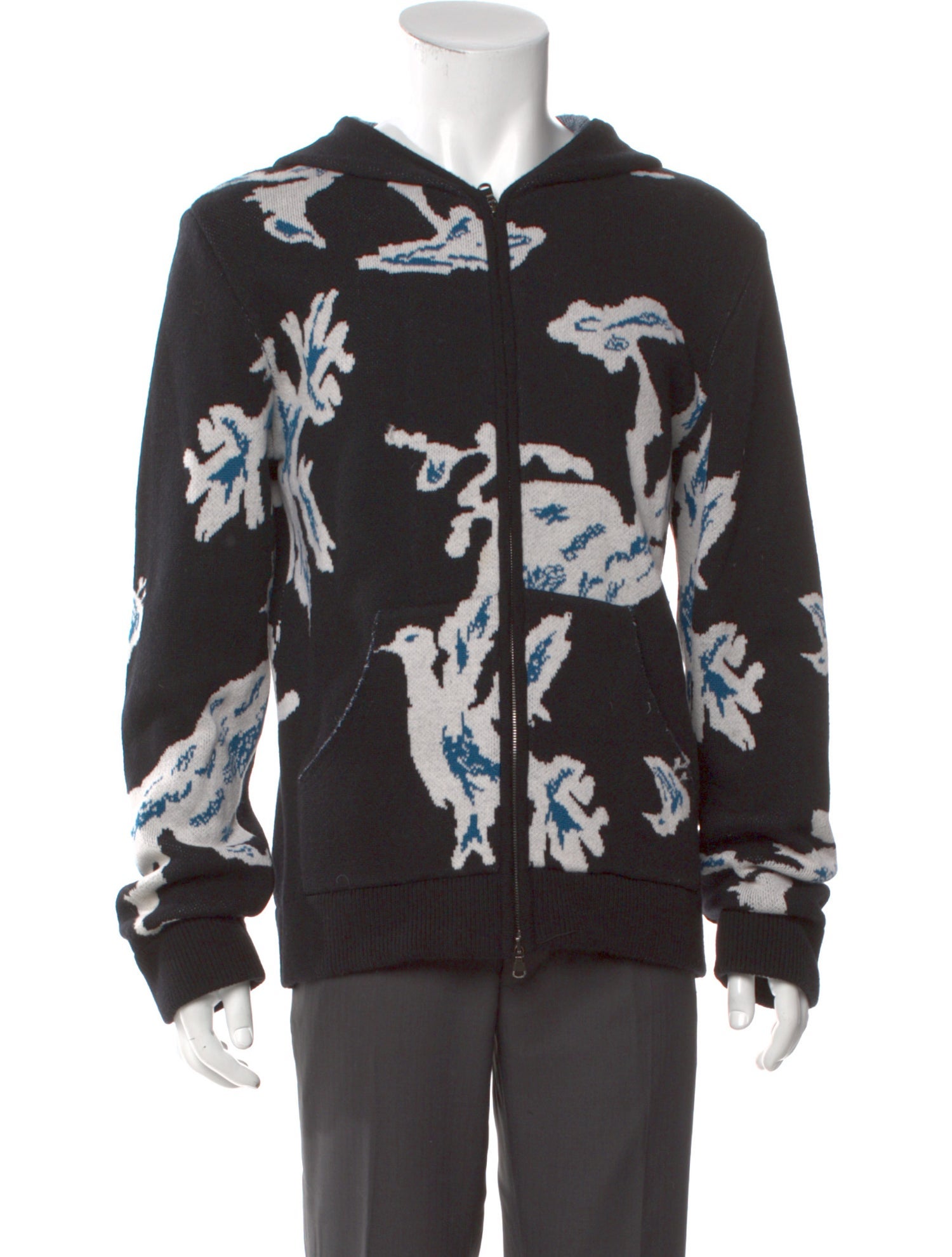 Baja East Printed Crew Neck Pullover