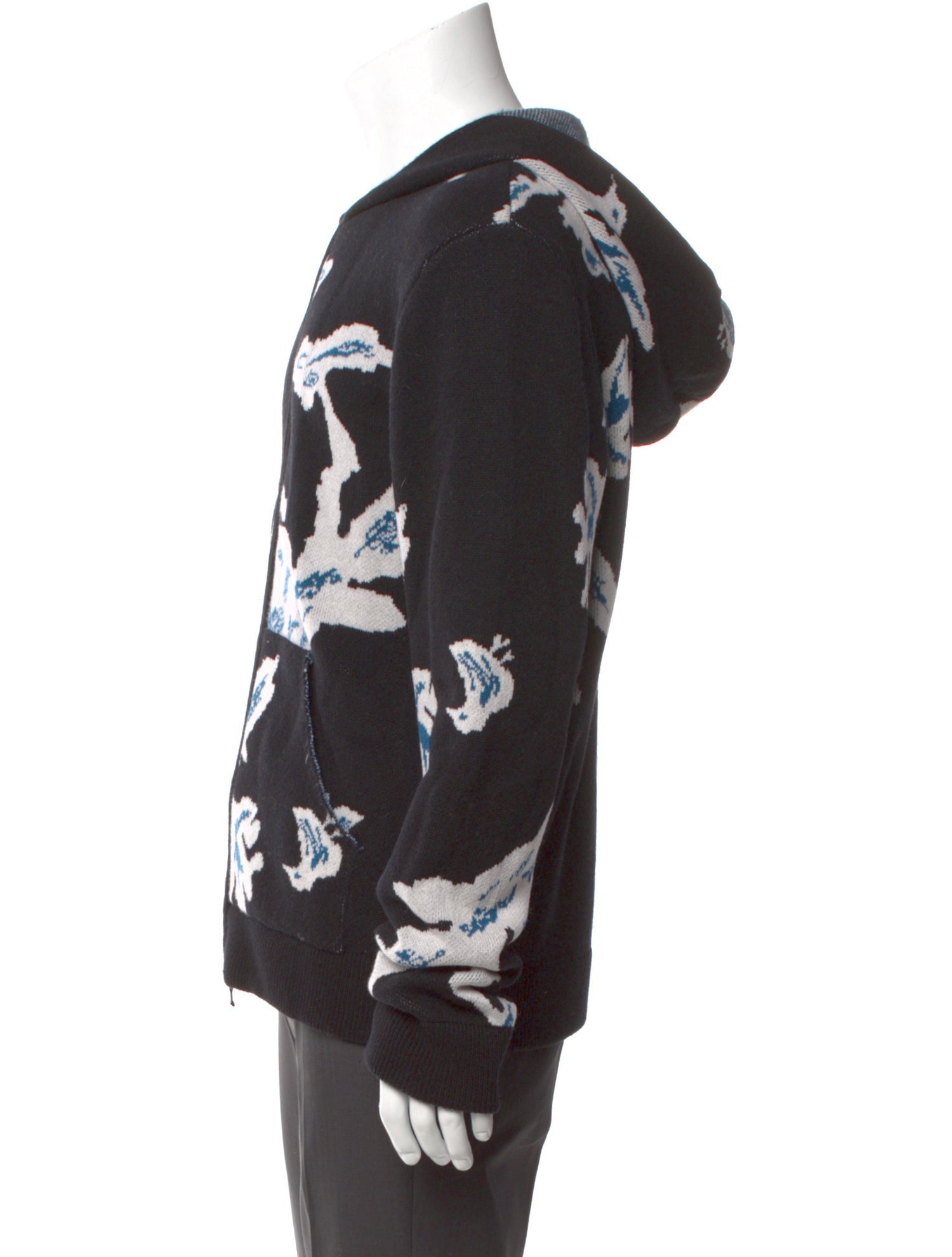 Baja East Printed Crew Neck Pullover