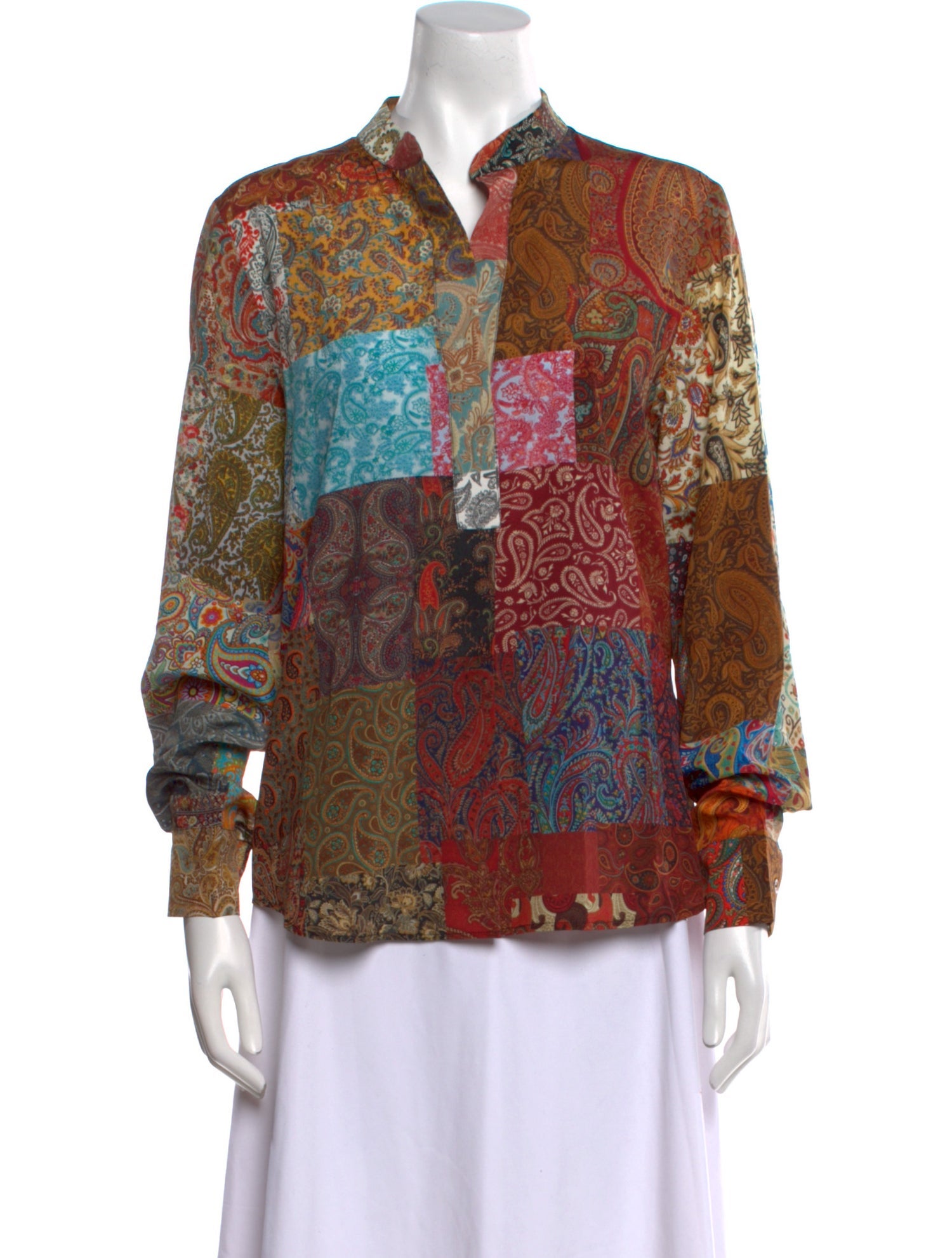 Unbreakable Evolution Silk Paisley Print Blouse