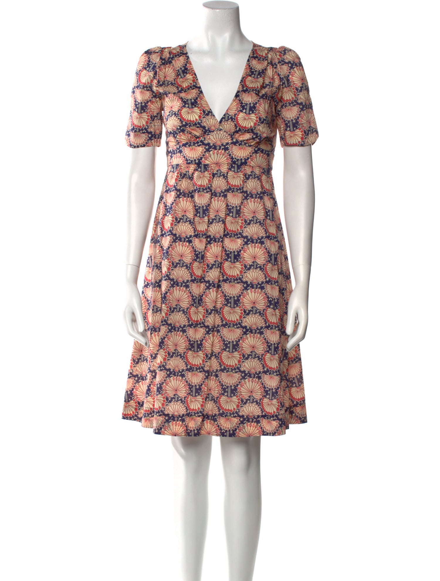 Snow from St Barth Printed Knee-Length Dress