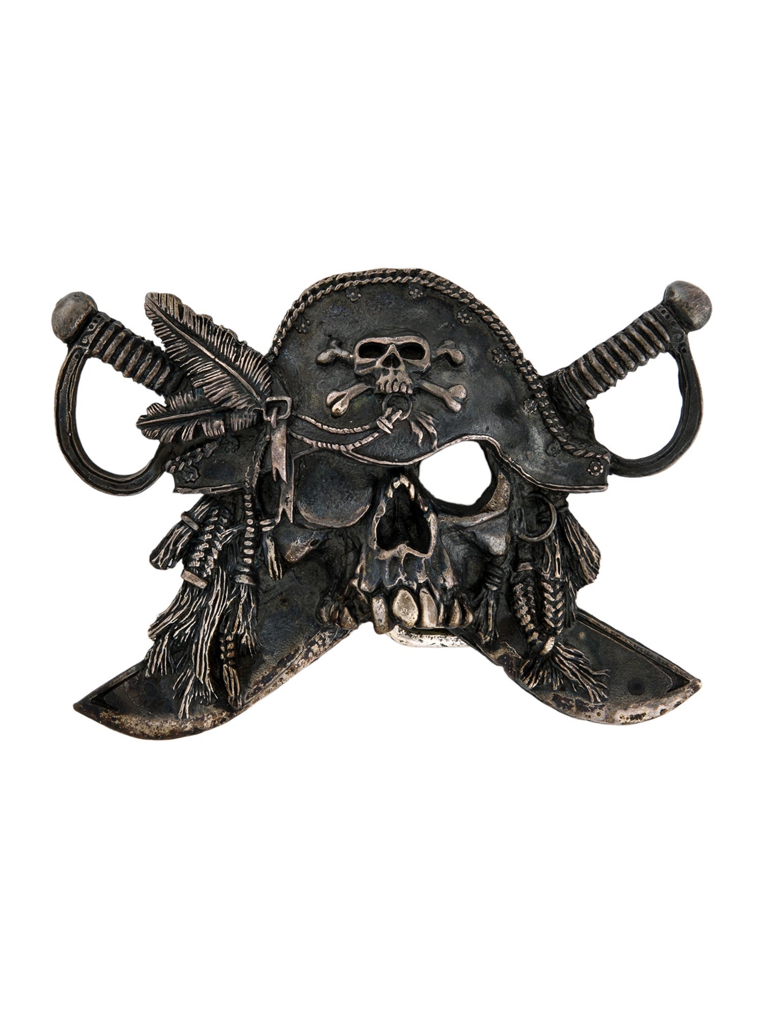 UGO Cacciatori Sterling Silver Pirate Belt Buckle