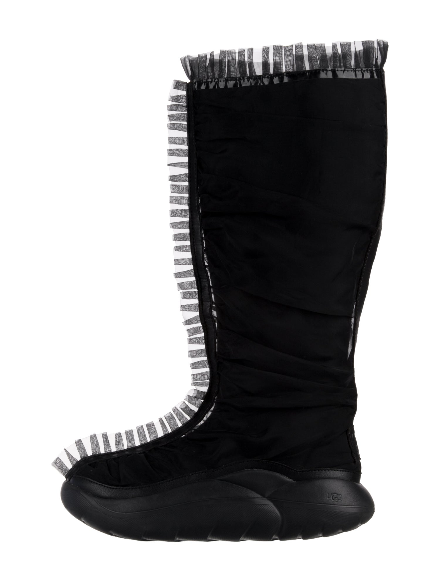 UGG x Collina Strada Nylon Pleated Accents Lace-Up Boots